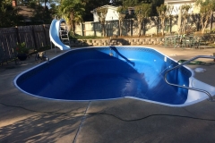 Replacement Liner with Steps and Pool Slide